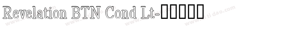 Revelation BTN Cond Lt字体转换